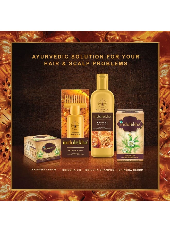 إندوليكا برينغا، شامبو، 200 مل، للتحكم في تساقط الشعر، مع مستخلصات برينغاراج، أملا، شيكاكاي، خالٍ من البارابين، للرجال والنساء (عبوة من قطعتين) - Image 1